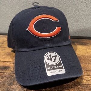 Chicago Bears ‘47 brand cleanup, adjustable hat, strapback Big C navy blue